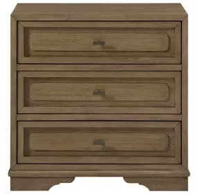Magnolia Almond 3 Drawer Nightstand with USB Charging