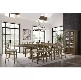 Magnolia Almond Counter Height Slat Back Chair Set of 2