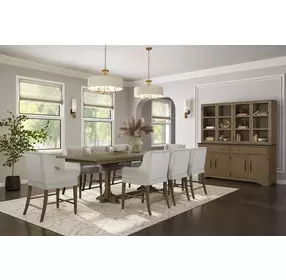 Magnolia Almond 8 Door Hutch and Buffet
