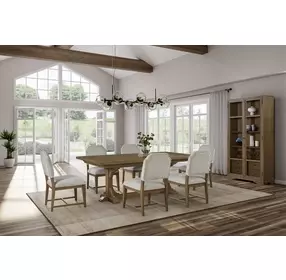 Magnolia Almond 2 Glass Door Tall Display Cabinet