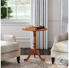 Heritage Colbert Distressed Olive Ash 22" Round Pedestal Game Table