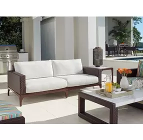 Abaco White Outdoor 88" Sofa