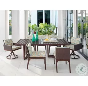 Abaco English Walnut Outdoor Rectangular Dining Table