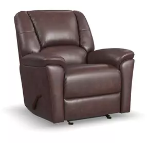 Plush Tavern Brown Leather Glider Recliner