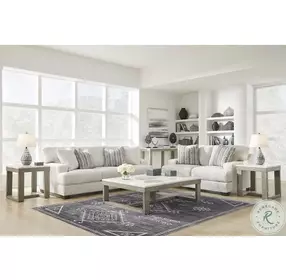 Loyaska Natural Ivory And Grayish Brown End Table