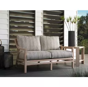 Stillwater Cove Brown Outdoor 57" Loveseat