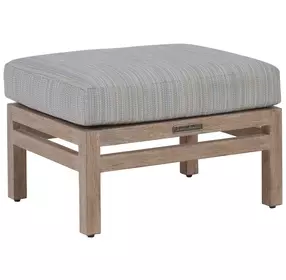 Stillwater Cove Blue Upholstered Rectangular Outdoor Ottoman