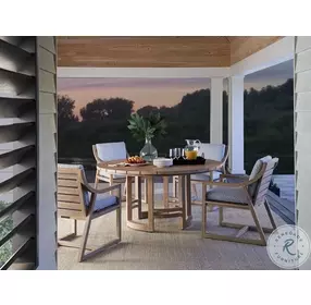 Stillwater Cove Light Taupe Outdoor Round Dining Table