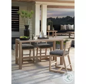 Stillwater Cove Light Taupe Outdoor High And Low Bistro Table