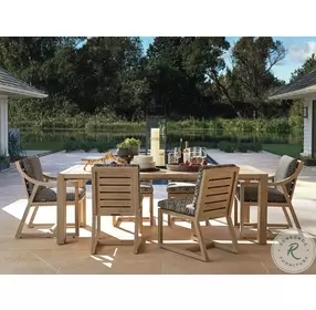 Stillwater Cove Light Taupe Outdoor Rectangular Dining Table