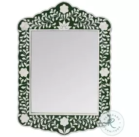 Vivienne Dark Green Bone Wall Mirror
