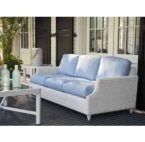 Ocean Breeze Promenade Blue Outdoor 81" Sofa
