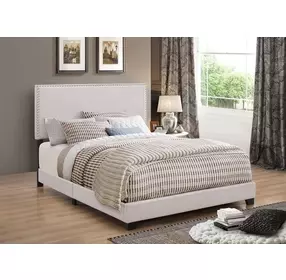Boyd Ivory Upholstered Full Panel Bed