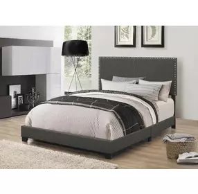Boyd Charcoal Upholstered Full Panel Bed