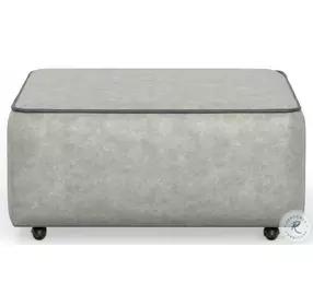 Nico Silver Castered Cocktail Ottoman