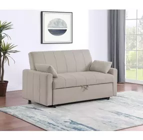Portland Latte Boucle Sleeper 60" Sofa Bed