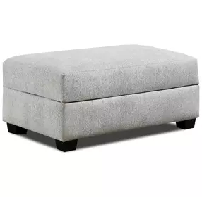 Premier Taupe Performance Fabric Upholstered Rectangular Storage Ottoman