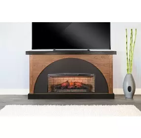 K3515BUC-W Black Magic and Umbra 78" Gabriella TV Stand with Mantle
