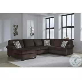 Landsings Chocolate 3 Piece Modular Sectional with LAF Chaise