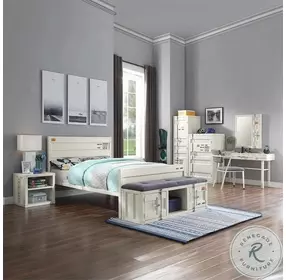 Cargo White Chest with Door and Shelves