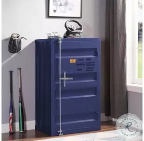 Cargo Blue Chest with Door and Shelves