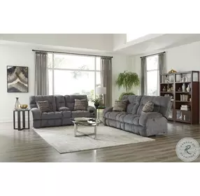 Ashland Granite Lay Flat Power Reclining Console Loveseat