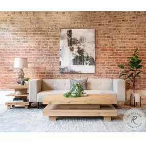 Alpine Distressed Oak 24" Side Table