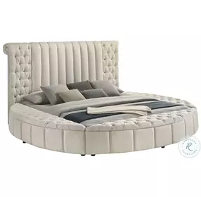 Sonya Ivory Upholstered Panel Storage Bedroom Set