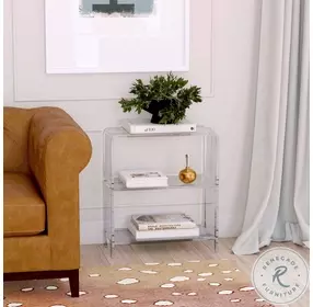 Crystal Clear Acrylic Bookcase