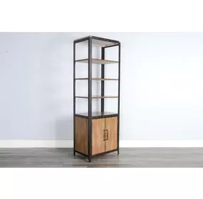 San Diego Antique Brown 2 Door Tall Bookcase