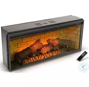 Cozy Luxe Black 42" Log Fireplace Insert