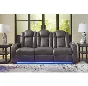 Fyne Dyme Shadow Power Reclining Sofa with Adjustable Headrest