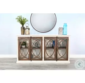 Rustic Refined White 78" Media Console