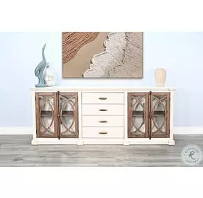 Golden Hearth White 90" Media Console
