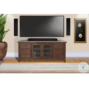 Willow Nest Dark Brown 62" Media Console