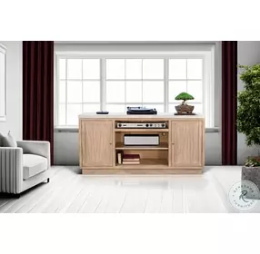 Maple Haze Light Gray 78" Media Console with Fireplace
