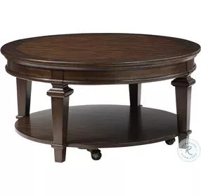 Tobias Espresso Round Occasional Table Set