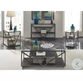 Arista Cobblestone Brown End Table