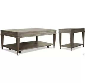 Dara Two Gray Wash Rectangular Cocktail Table