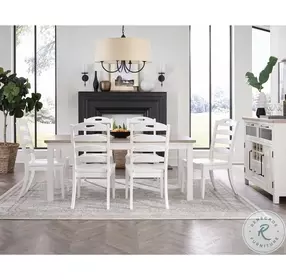 Cora Cloud And Fog Rectangular Extendable Dining Table