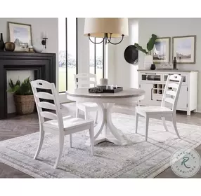 Cora Cloud And Fog 66" Round Extendable Dining Table