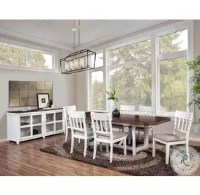 Donham Mystic Brown And White Large Display Cabinet