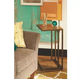 Soho Khaki Travertine Accent Table