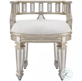 Rebecca Silver Vanity Stool