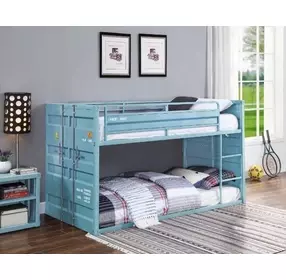 Cargo Aqua Twin Over Twin Bunk Bed