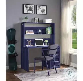 Cargo Gray Fabric and Blue Office Chair
