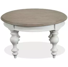 Jameson Pale Taupe and Antique Oak Round Occasional Table Set