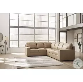 Bandon Toffee Leather 3 Piece RAF Sectional