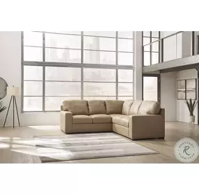 Bandon Toffee Leather 2 Piece RAF Sectional