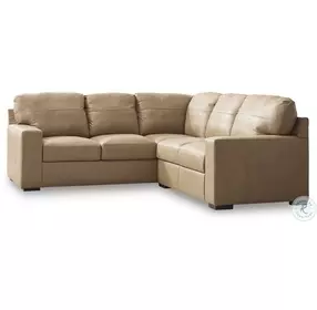Bandon Toffee Leather 2 Piece RAF Sectional